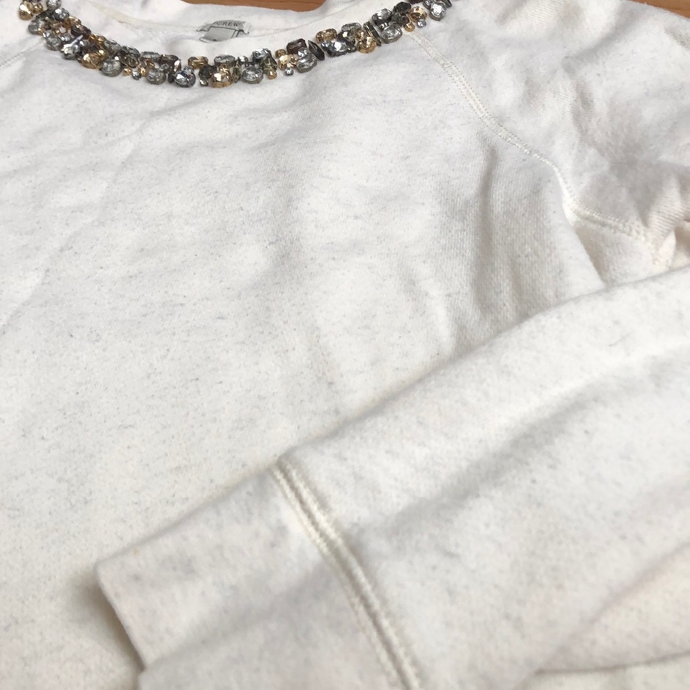 J.Crew neutral jewel stone collar sweater - Picture 6 of 6